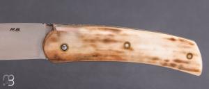   Couteau " Saint Guilhem " de Robert Beillonnet - Ivoire de mammouth et RWL34