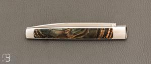    Couteau " Slipjoint " custom de Lionel Lalague - Mammouth et lame en RWL34