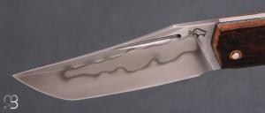      Couteau " Slipjoint " custom par Guy Poggetti - Bois de cerf et lame en C130