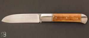  Couteau " Slipjoint " custom par Karim Valentin - Les couteaux D'Hure - Ivoire de mammouth et lame en N690Co