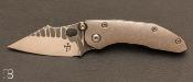   Couteau  "  Stitch  " pliant custom Titane par Borka Blades - Sebastijan Berenji