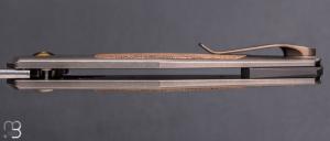   Couteau " Toko" flipper de Jens Anso - Titane/Micarta et RWL34