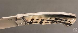    Couteau " Tomo " Cran forcé par Mickaël Moing - XC100 et corne de bélier