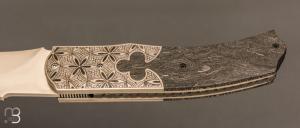 Couteau "Urubu Seamless" liner lock par Carlo Cavedon - CavedonArt