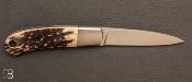 Couteau "Wharncliffe" custom fixe par Bob Lum