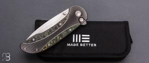   Couteau " Zizzit WE23031-4 " WE KNIFE - Titane et Fatcarbon