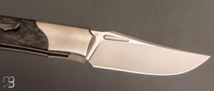 Couteau " custom " de Berthelemy Gabriel - La Forge Agab - Fibre de carbone et RWL34