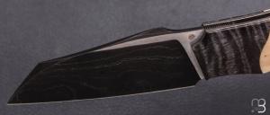   Couteau " custom Liner-lock " de Berthelemy Gabriel - La Forge Agab - Mammouth / Manguier et Damas