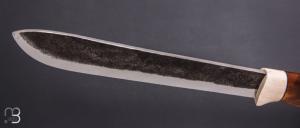  Couteau Custom Nordique de Laurent Juhel - Bouleau / bois d'élan et 80CrV2
