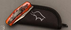   Couteau " custom " par Guy Poggetti - Os cerfé et Elmax