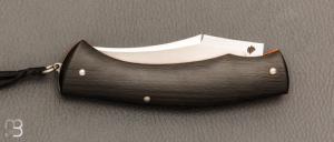 Couteau " custom " par Philippe Lemonnier - Fibre de carbone et lame en RWL34 