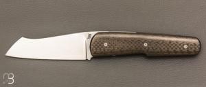    Couteau " Bohme " de Rmi Lavialle - Lame de Feu - Fibre de carbone et 90MCV8