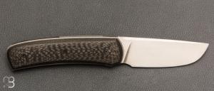   Couteau " custom " par Guy Poggetti - Fibre de carbone et Elmax