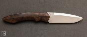 Couteau de poche "Petit Duc" Noyer du caucase et RWL34 par Nicolas Kowal