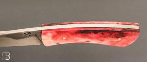    Couteau droit par Nicolas Mestrallet - Atelier du couteau de Vaunaveys - Acier C130 et os