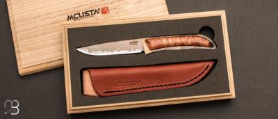 Couteau droit Mcusta MC006DP numéro 02/50 -  Lame damas Mokumé VG10 San Mai - Limited Edition 50 exemplaires