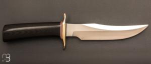  Couteau  droit Randall N°12 - 6" "Little Bear Bowie" - Micarta noir