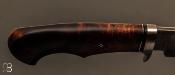 Couteau droit custom bois de fer et acier San-Maï O1 par Milan Mozolic