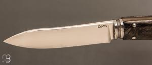    Couteau " Custom " fixe de Camille Sennegon - Fibre de carbone et lame en 80Crv2