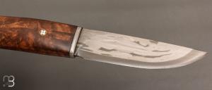 Couteau Droit par Jean Paul Sire - Noyer et lame damas