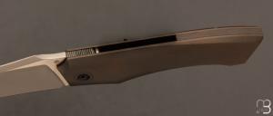    Couteau " custom frame-lock " de Berthelemy Gabriel - La Forge Agab - Titane et RWL34