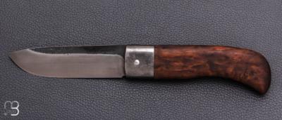    Couteau  "  Le petit Bugiste " par Frédéric Maschio - Acier 90McV8 et bouleau teinté