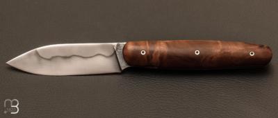 Couteau "Kastillan" custom pliant de Michel Grini - Noyer et lame en XC100