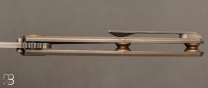    Couteau  "  DAO frame lock " custom par Torpen Knives - Jérôme Hovaere - Titane et Damax™