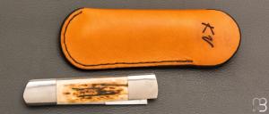    Couteau " Tanto intégrale " custom par Karim Valentin - Les couteaux D'Hure - Ivoire de mammouth