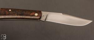   Couteau  " custom slipjoint "  par Don Hanson III - Rag Micarta WW2 et lame en W2