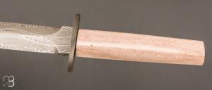  Dague " Kriss " de Jean Paul Sire - Bois de renne et Damas