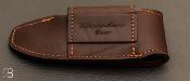 Etui cuir Eden Park ceinture marron pour couteau de poche le Légendary