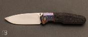 Couteau " Fif20 by CKF " ZircuTi et fibre de carbone marble par CKF Knives et Philippe Jourget