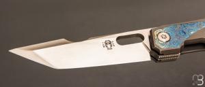    Couteau  " Impulse frame-lock " custom par Torpen Knives - Jérôme Hovaere - Titane / Zircuti et CPM Magnacut
