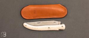  Couteau  "  Laguiole Tire-Bouchon "  ivoire de mammouth et RWL-34 de Robert Beillonnet