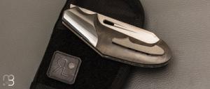    Couteau " Liner lock " custom par Romain Lopez - Fibre de carbone et lame en RWL34