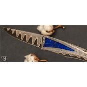 Couteau Lapis Lazuli et damas nickel de A&J Chomilier