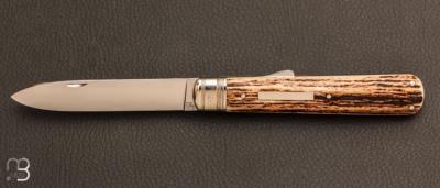  Couteau "Gros cul" bois de cerf par Adrien Vautrin