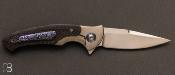 Couteau "Red hot Mongoose" tactique custom Frame-lock flipper par Daniel Galloway