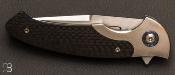 Couteau "Red hot Mongoose" tactique custom Frame-lock flipper par Daniel Galloway