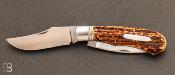 Couteau "   Trappeur 2 lames stag   " custom de Jean Baptiste Leveque
