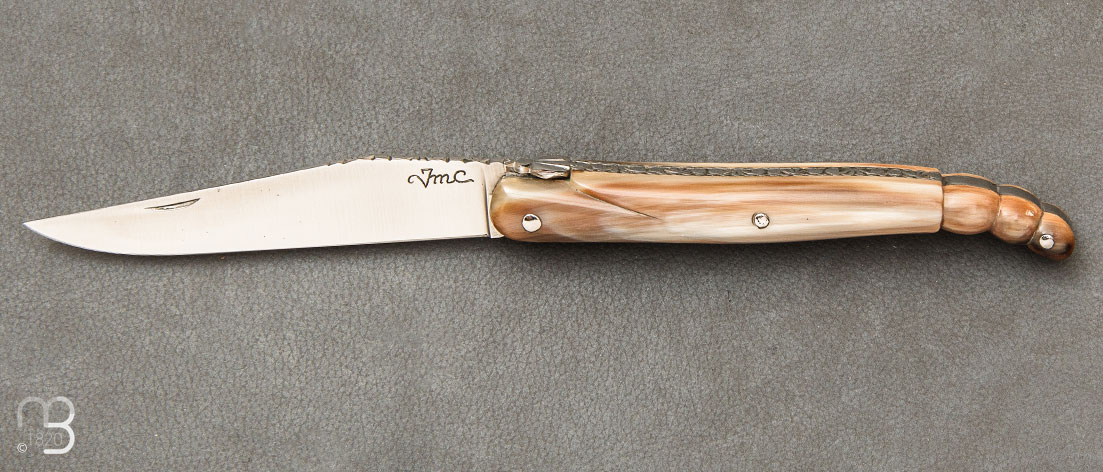 Couteau de collection Laguiole Corne blonde par Jean-Michel Cayron