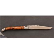 11cm Tuya Burl Laguiole pocket knife