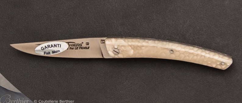 Couteau de poche Le Thiers 9cm Serpent Crème par Le Fidèle