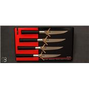  Coffret de 4 couteaux Japonais KAI Wasaki Black - Steak 11 cm - 67S-404