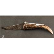 Couteau Mongin Cornillon 12 cm Bois de Cerf - Lame Damas par J. Mongin