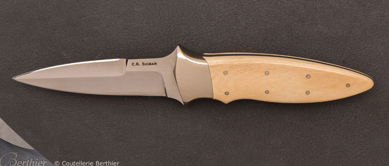 Couteau de botte ivoire de mammouth par C. R. Sigman