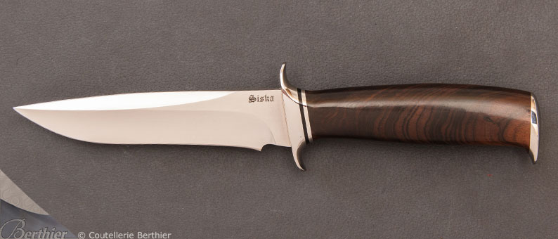 Grenadilla utility fixed-blade knife by Jim Siska n°1