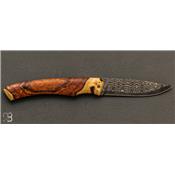 Couteau 1820 Berthier par Philippe Ricard - Bois de fer et damas