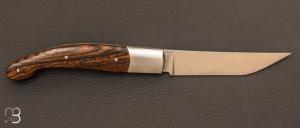 Couteau "  Baroudeur  " Bocote et lame RWL-34 par Jean-Paul Tisseyre